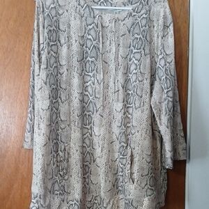 Chic Snake Print Women's Blouse